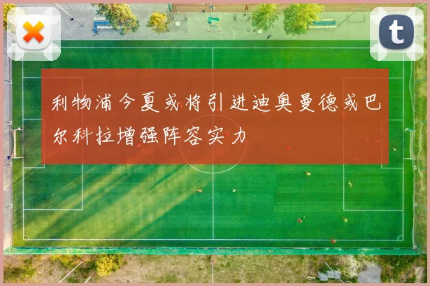 利物浦今夏或将引进迪奥曼德或巴尔科拉增强阵容实力